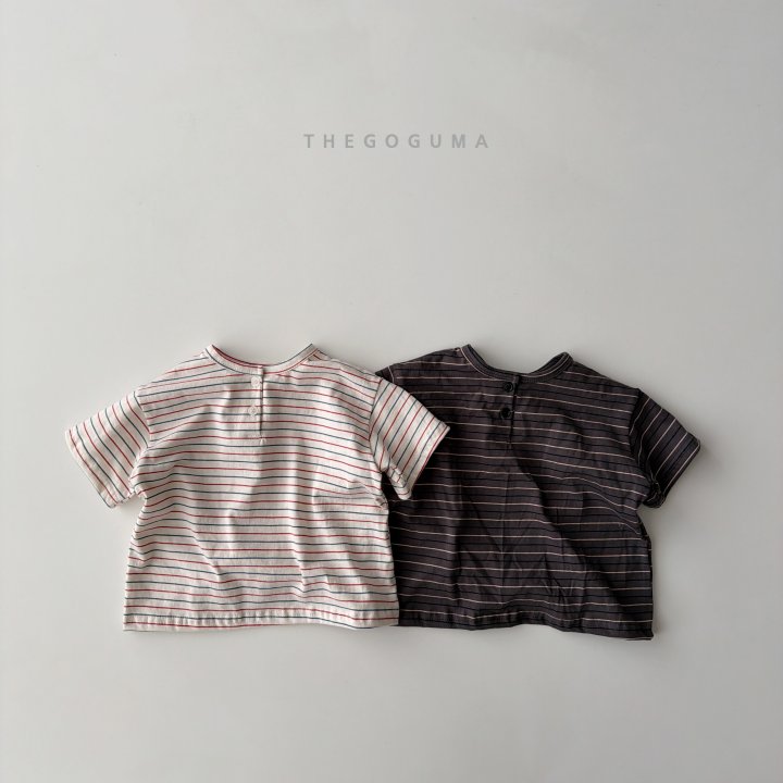 Thegoguma - Korean Children Fashion - #minifashionista - Miu Stripe Button Tee