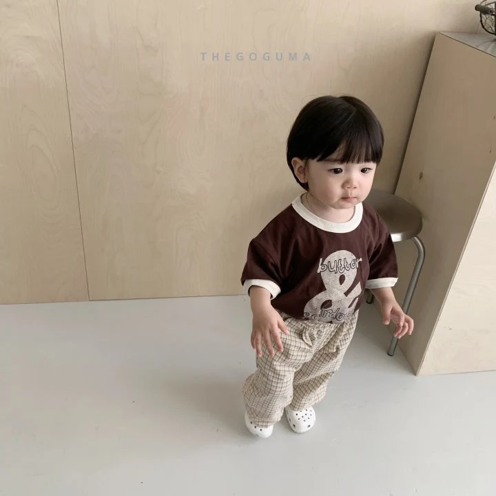 Thegoguma - Korean Children Fashion - #prettylittlegirls - Age Check Pants - 12