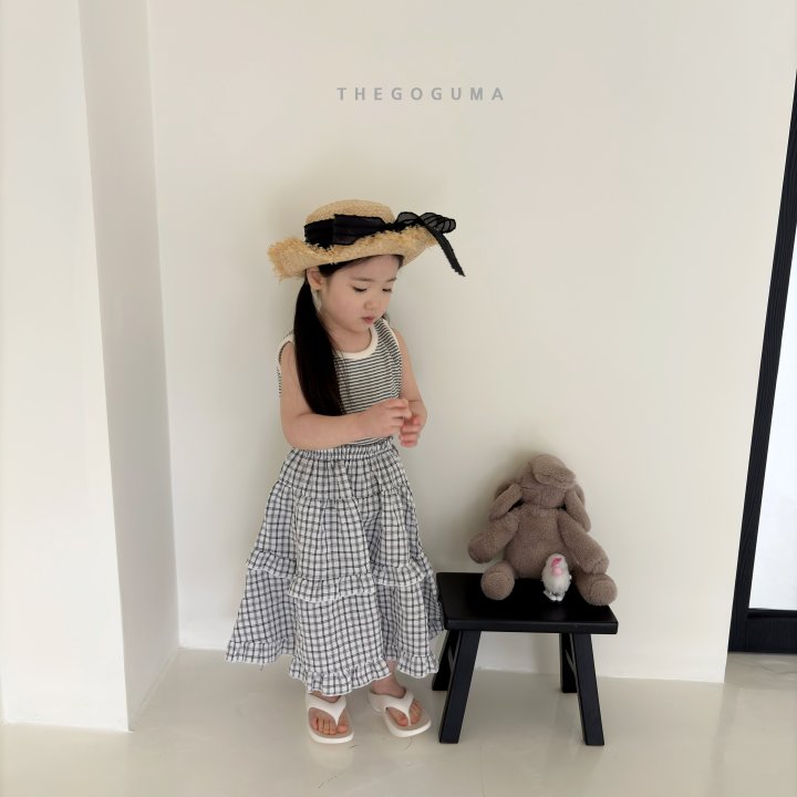 Thegoguma - Korean Children Fashion - #prettylittlegirls - Cherry Check Tiered Skirt - 11