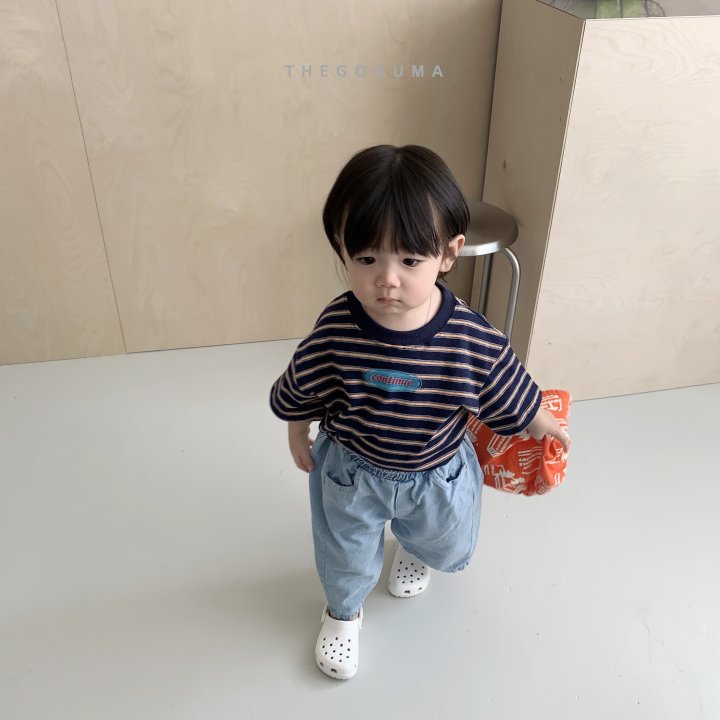 Thegoguma - Korean Children Fashion - #toddlerclothing - Continue Stripe Tee - 4