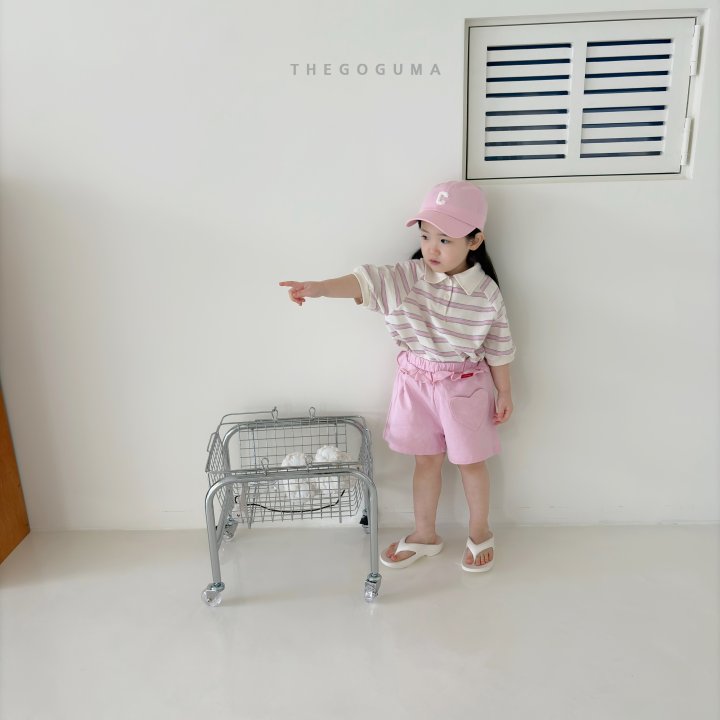 Thegoguma - Korean Children Fashion - #stylishchildhood - Pongpong Stripe Collar Tee - 12