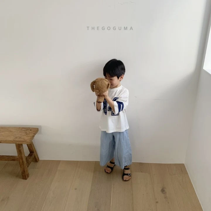 Thegoguma - Korean Children Fashion - #prettylittlegirls - Chubby Wide Denim Pants - 4