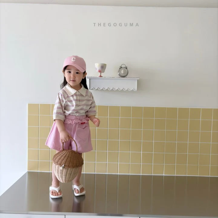 Thegoguma - Korean Children Fashion - #todddlerfashion - Pongpong Stripe Collar Tee - 10