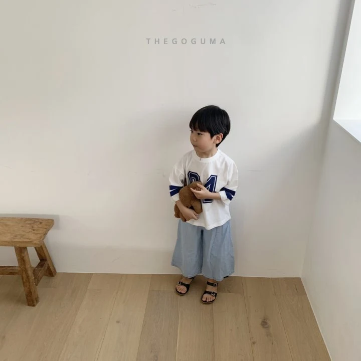Thegoguma - Korean Children Fashion - #toddlerclothing - Chubby Wide Denim Pants - 5