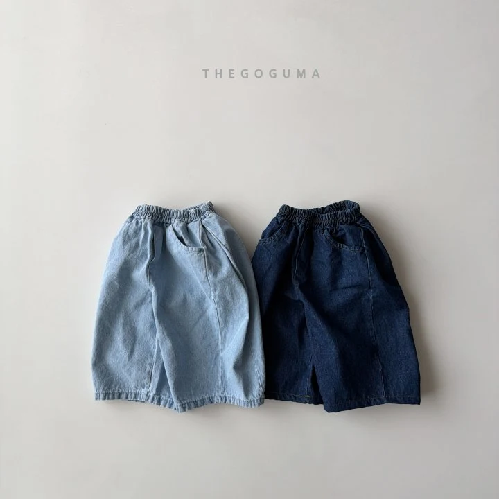 Thegoguma - Korean Children Fashion - #toddlerclothing - Embroidered Pocket Denim Pants - 2