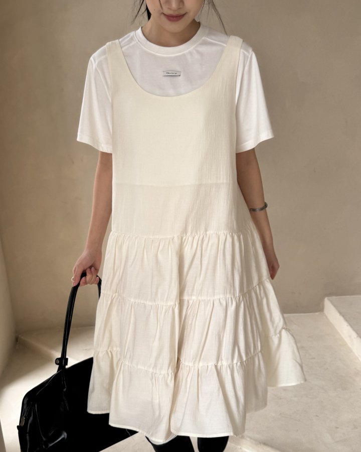 Theres - Korean Women Fashion - #momslook - Slit Tee - 11