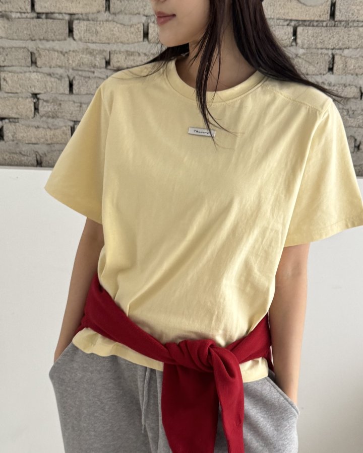 Theres - Korean Women Fashion - #momslook - Slit Tee - 7