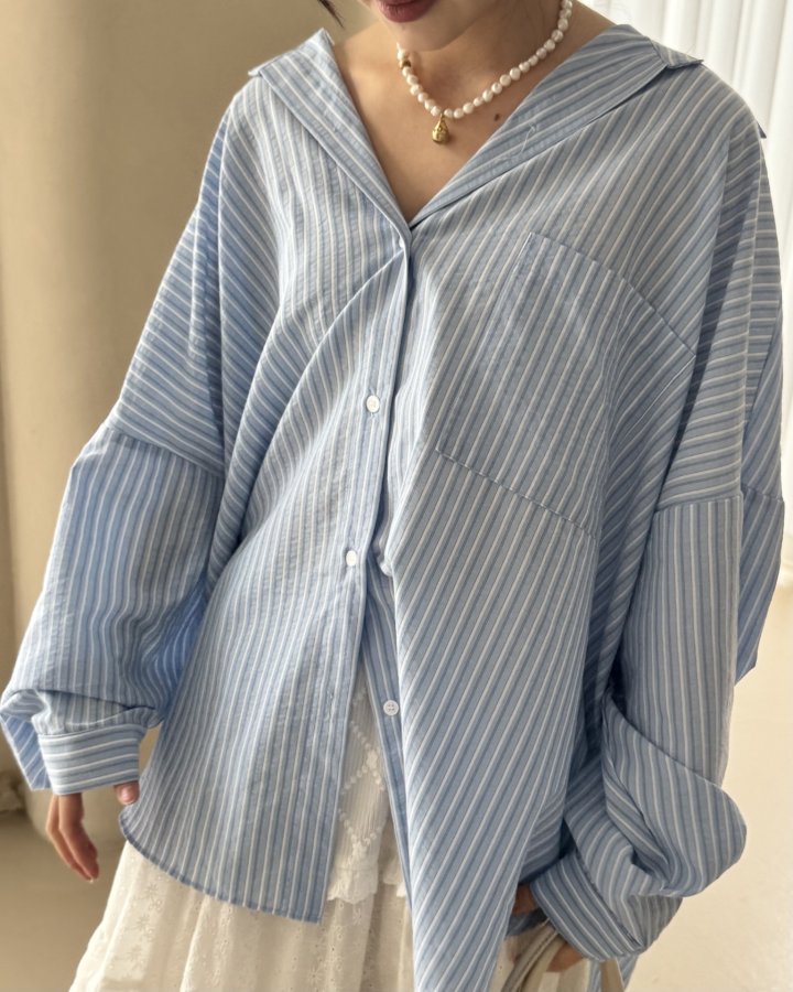 Theres - Korean Women Fashion - #momslook - 26 Stripe Shirt - 10