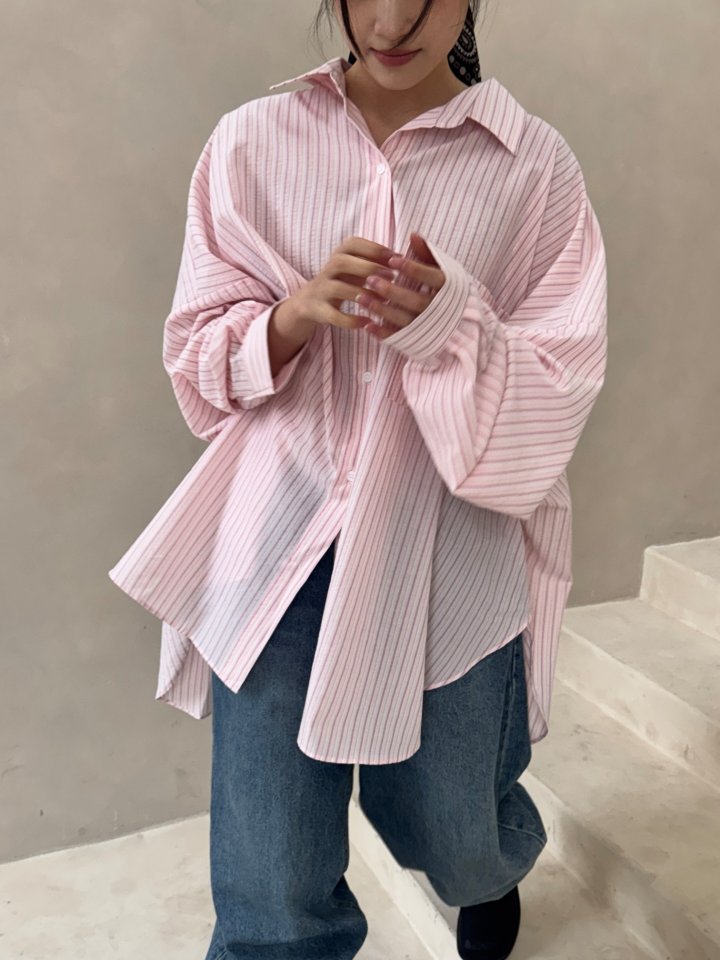 Theres - Korean Women Fashion - #momslook - 26 Stripe Shirt - 12