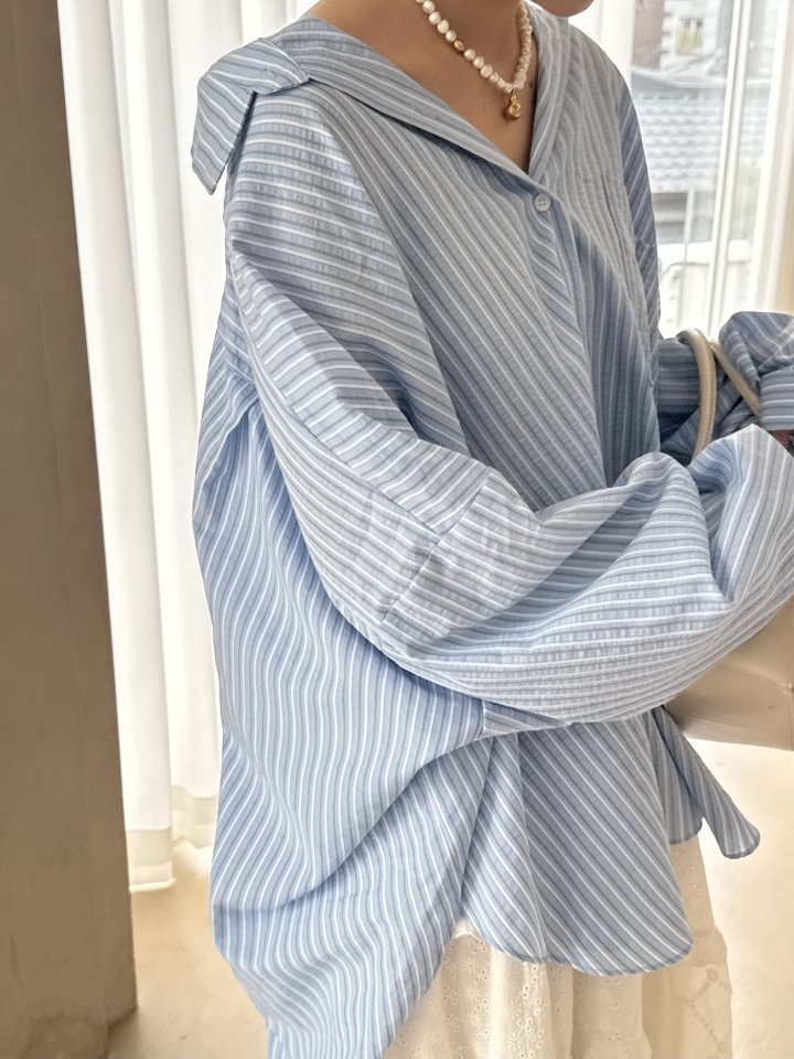Theres - Korean Women Fashion - #womensfashion - 26 Stripe Shirt - 4