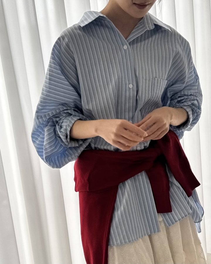 Theres - Korean Women Fashion - #momslook - 26 Stripe Shirt - 6