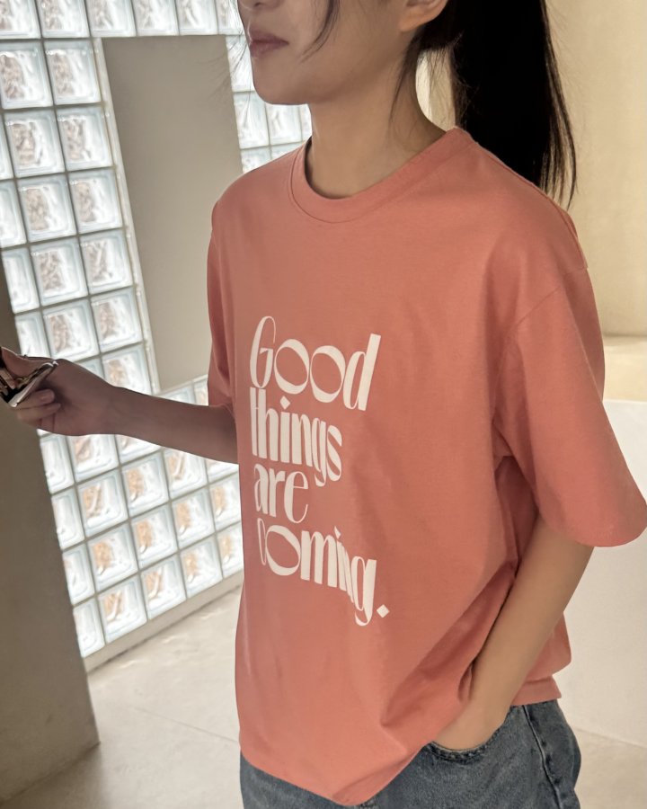 Theres - Korean Women Fashion - #momslook - Good Things Tee - 12