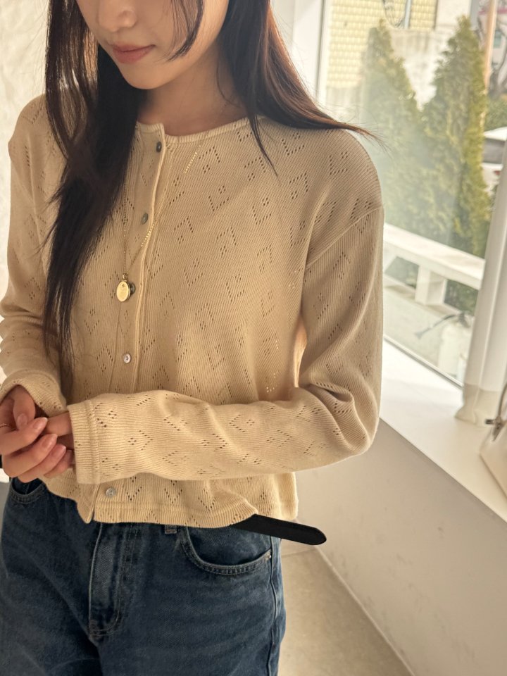 Theres - Korean Women Fashion - #momslook - Punching Cardigan - 10