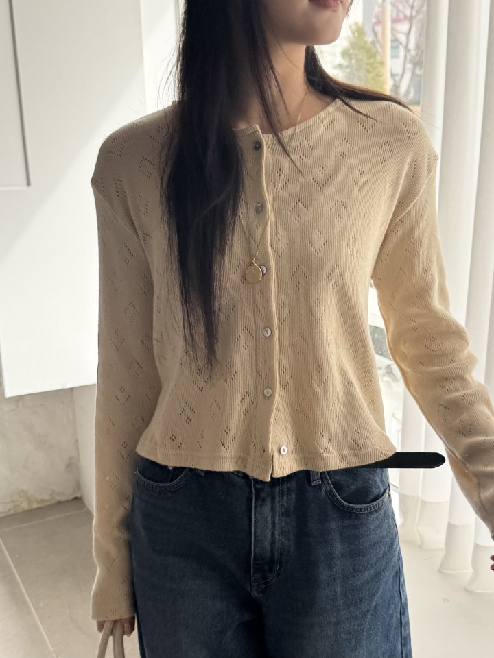 Theres - Korean Women Fashion - #momslook - Punching Cardigan - 12
