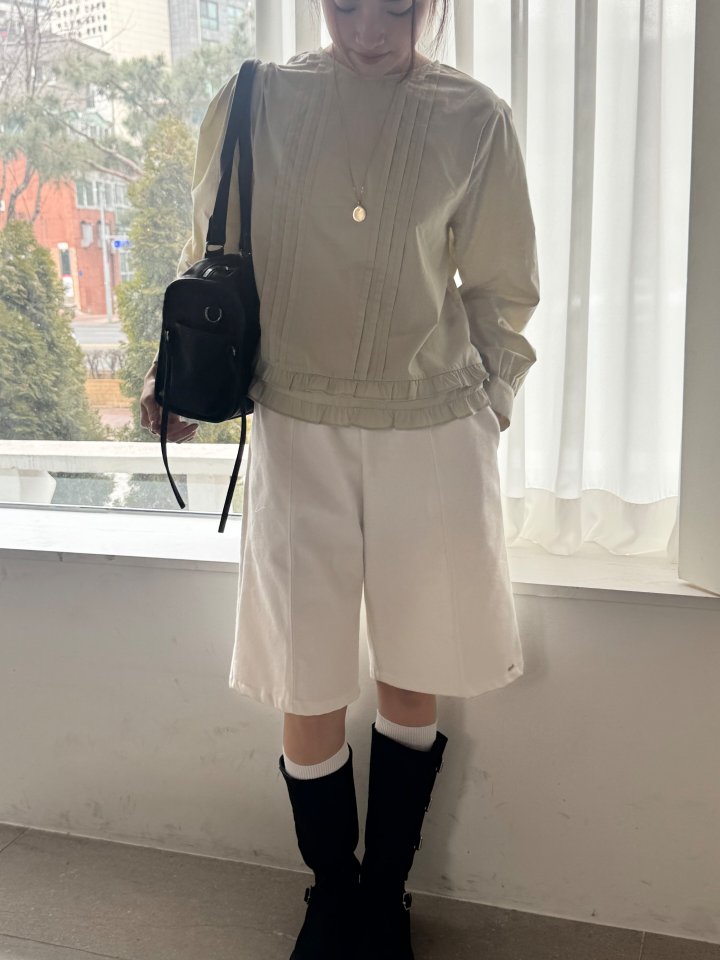 Theres - Korean Women Fashion - #romanticstyle - Bermuda Pants - 7