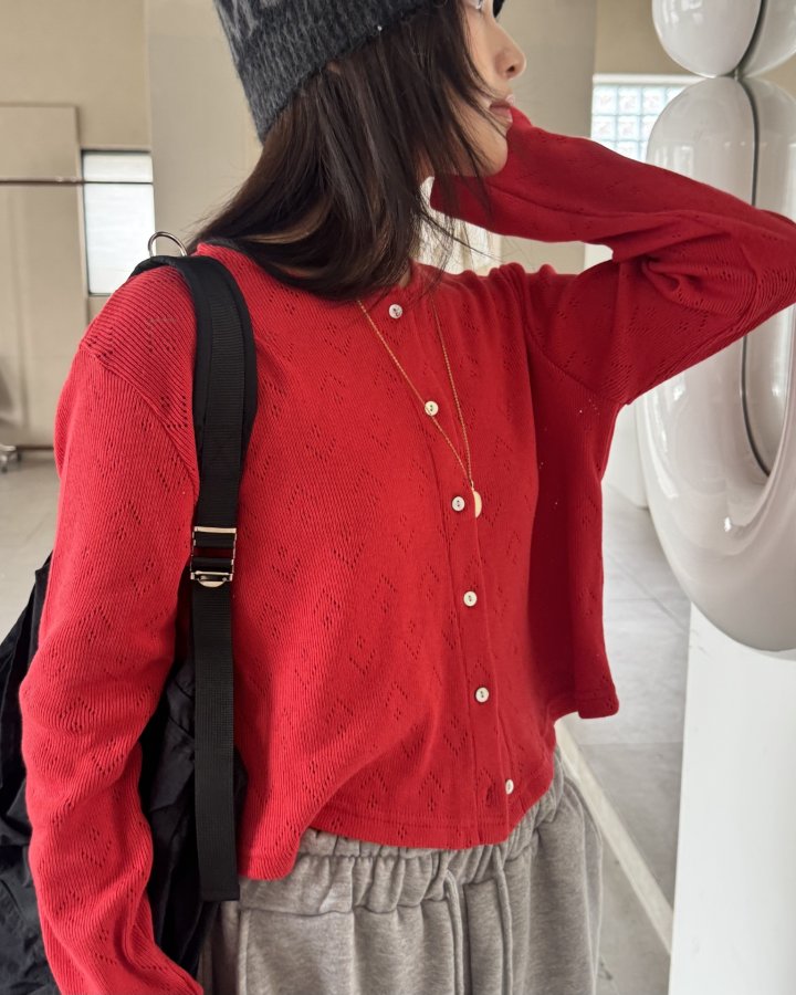 Theres - Korean Women Fashion - #thatsdarling - Punching Cardigan - 6