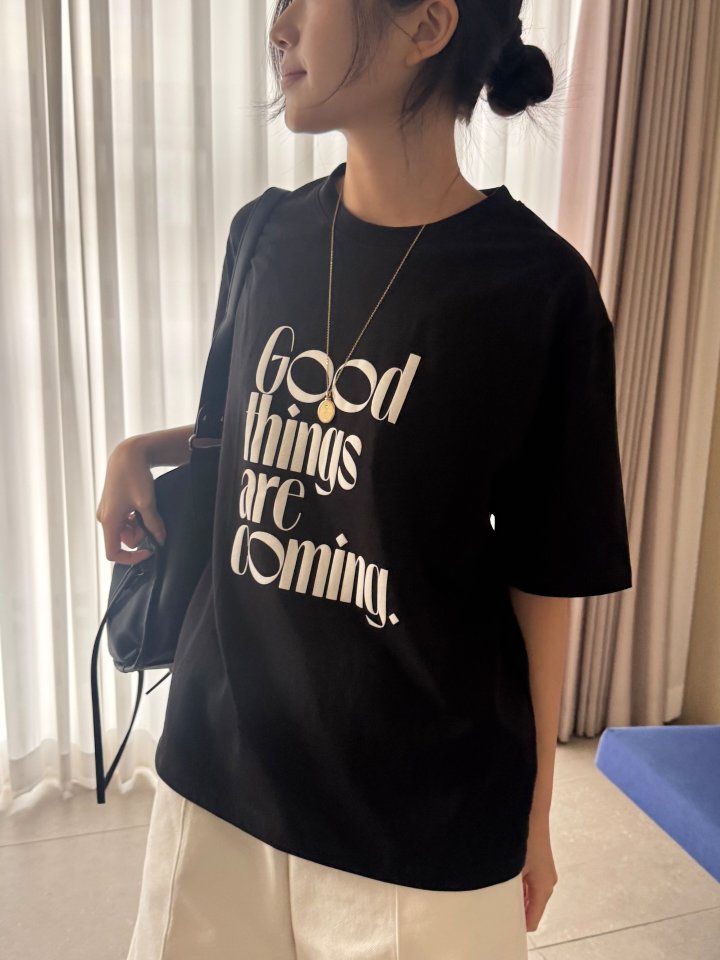 Theres - Korean Women Fashion - #vintagekidsstyle - Good Things Tee - 3