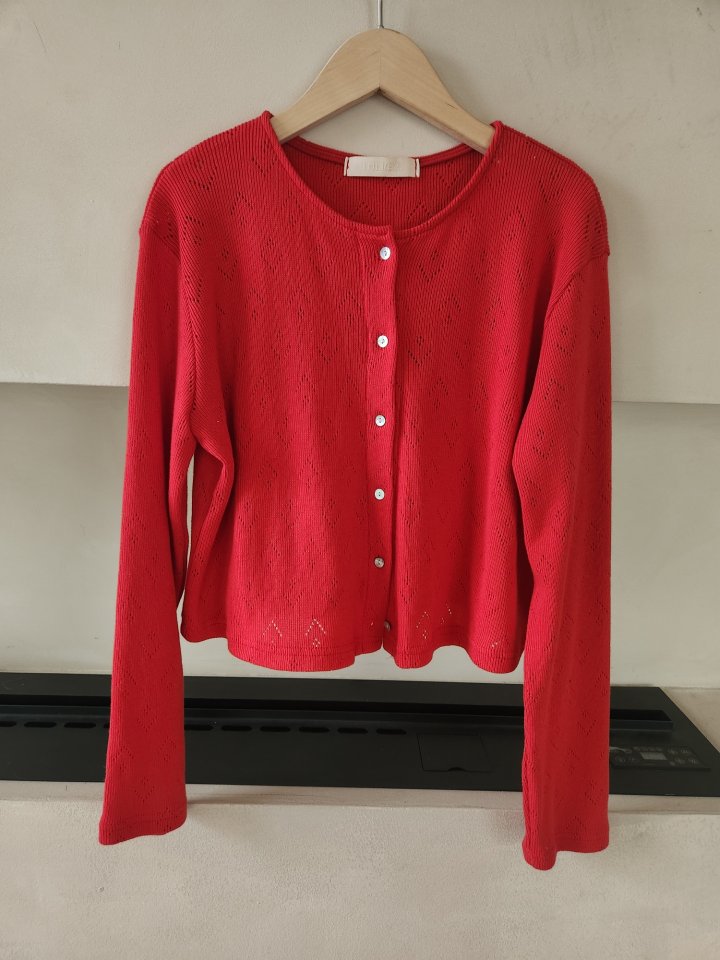 Theres - Korean Women Fashion - #vintagekidsstyle - Punching Cardigan