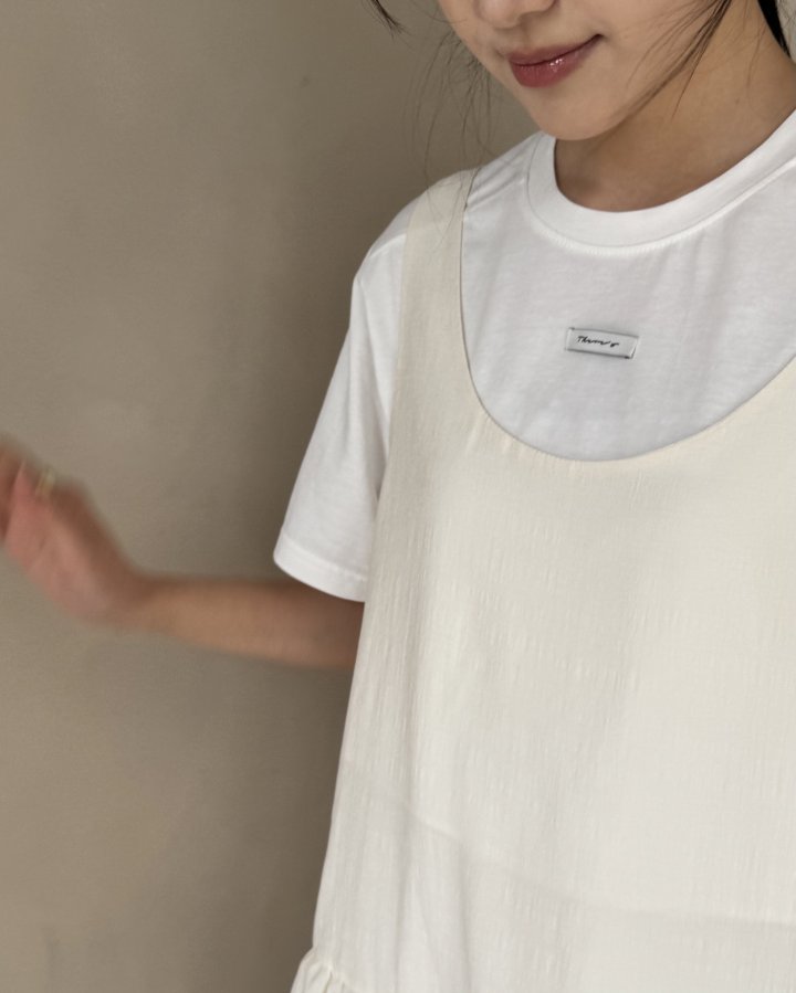 Theres - Korean Women Fashion - #womensfashion - Slit Tee - 10