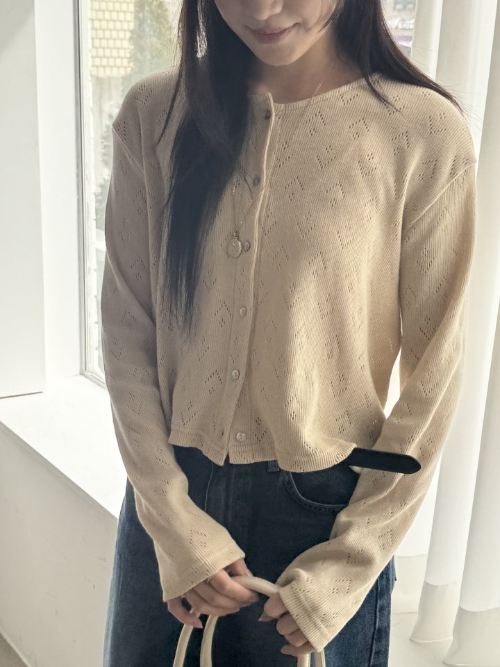 Theres - Korean Women Fashion - #womensfashion - Punching Cardigan - 11