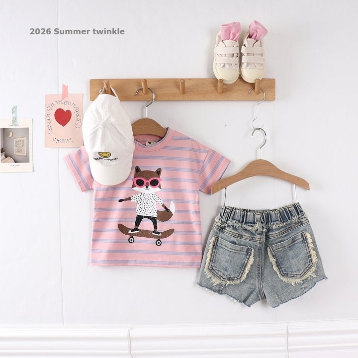 Twinkle - Korean Children Fashion - #Kfashion4kids - Short Vintage Denim Shorts - 7
