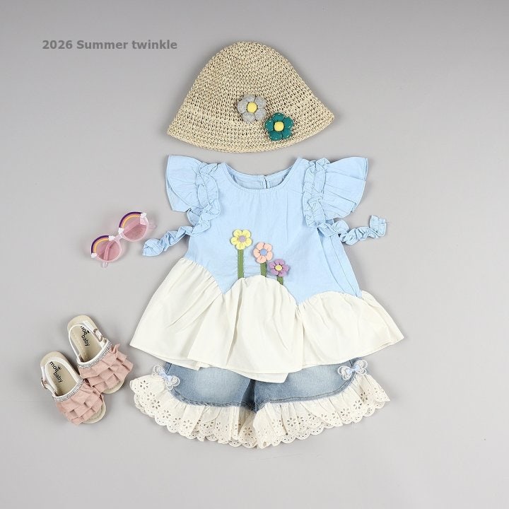 Twinkle - Korean Children Fashion - #childofig - Denim Lace Shorts - 10