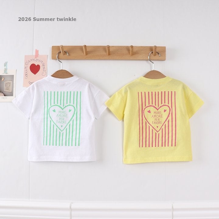 Twinkle - Korean Children Fashion - #childofig - Amore Heart Tee - 6