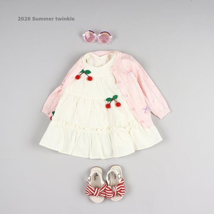 Twinkle - Korean Children Fashion - #childofig - Cherry Tiered One-piece - 4