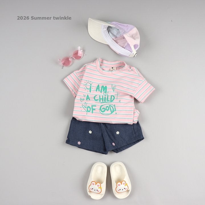 Twinkle - Korean Children Fashion - #designkidswear - Flower Embroidered Denim Pants - 6