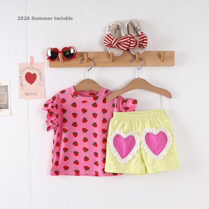 Twinkle - Korean Children Fashion - #designkidswear - Lace Heart Shorts - 3