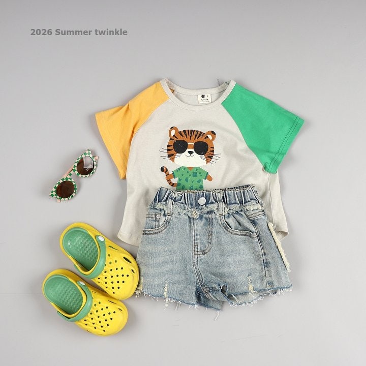Twinkle - Korean Children Fashion - #designkidswear - Short Vintage Denim Shorts