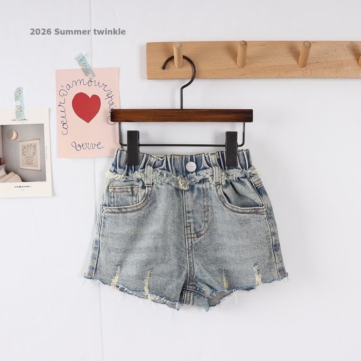 Twinkle - Korean Children Fashion - #discoveringself - Short Vintage Denim Shorts - 2