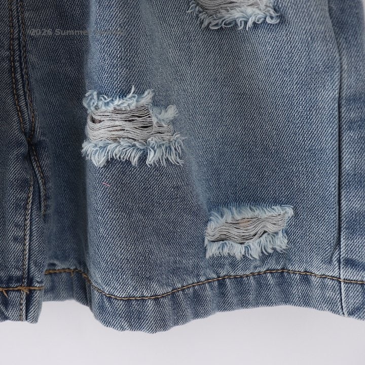 Twinkle - Korean Children Fashion - #designkidswear - 4-Length Vintage Denim Shorts - 4