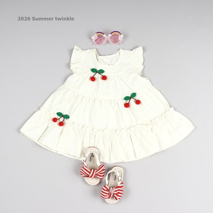 Twinkle - Korean Children Fashion - #discoveringself - Cherry Tiered One-piece - 6