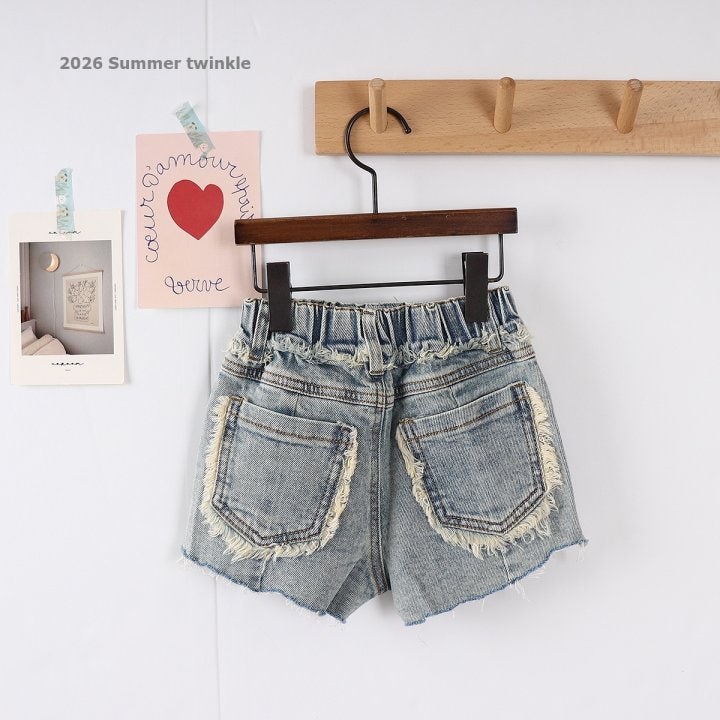 Twinkle - Korean Children Fashion - #fashionkids - Short Vintage Denim Shorts - 3