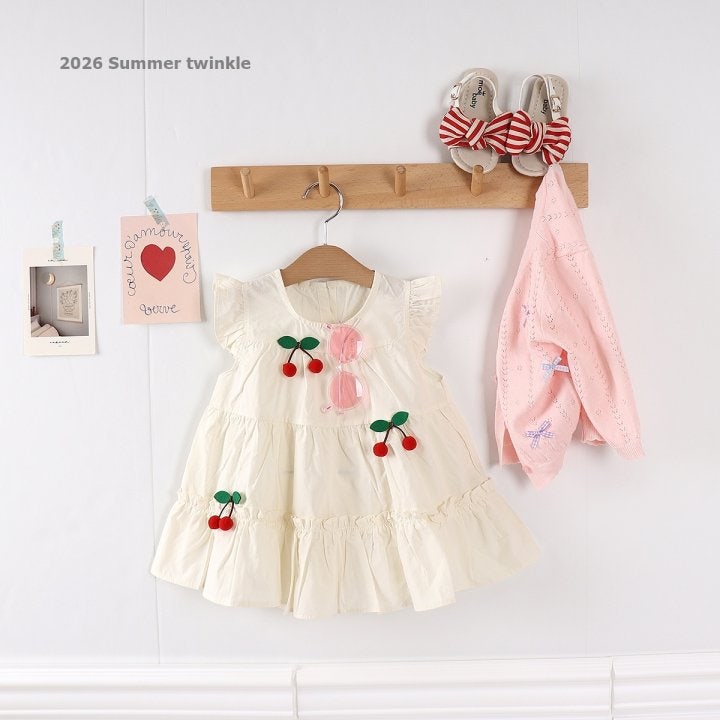 Twinkle - Korean Children Fashion - #fashionkids - Cherry Tiered One-piece - 7