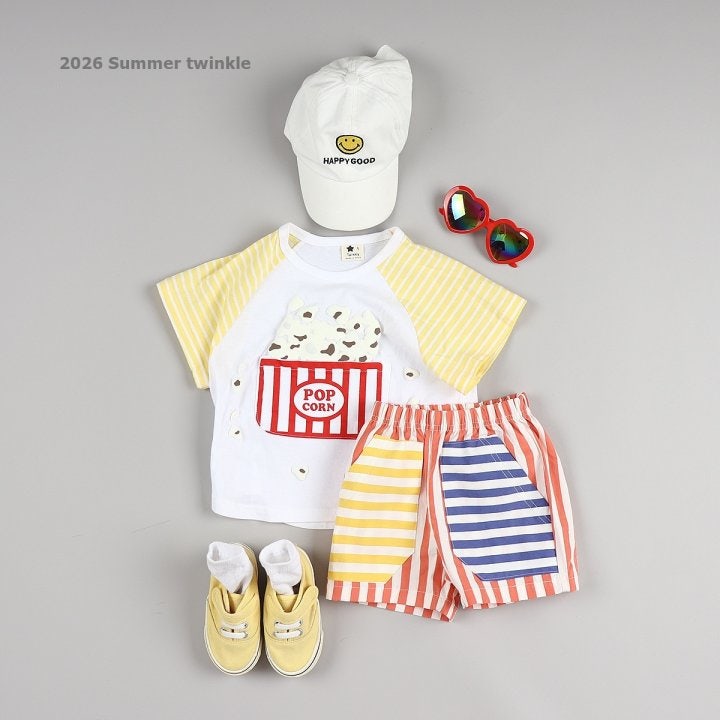 Twinkle - Korean Children Fashion - #kidsshorts - Popcorn Tee - 9