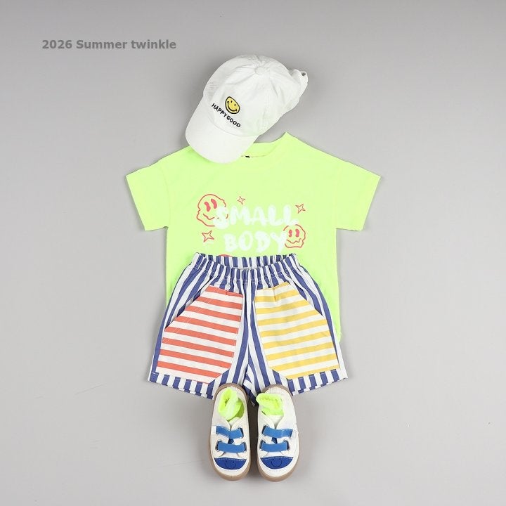 Twinkle - Korean Children Fashion - #kidsstore - Striped Rainbow Pocket Shorts - 11