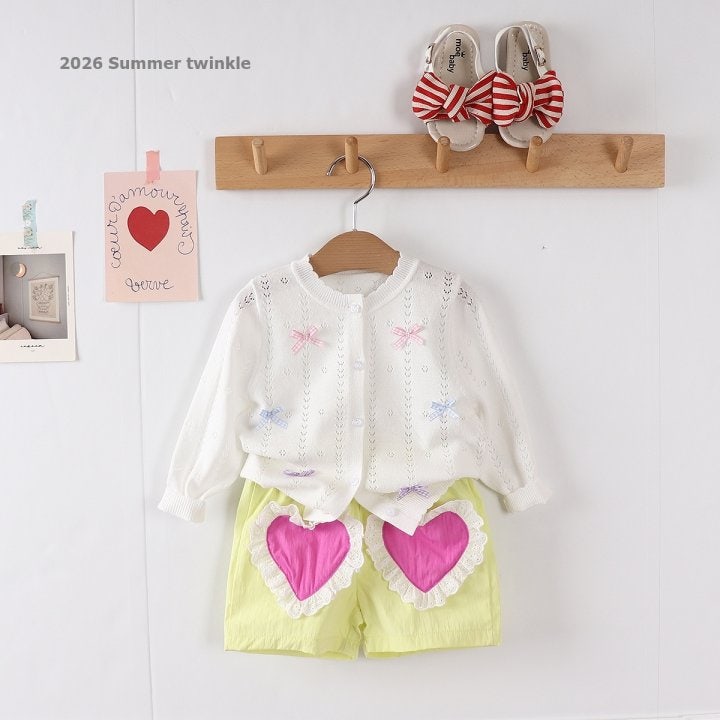 Twinkle - Korean Children Fashion - #kidsstore - Lace Heart Shorts - 7