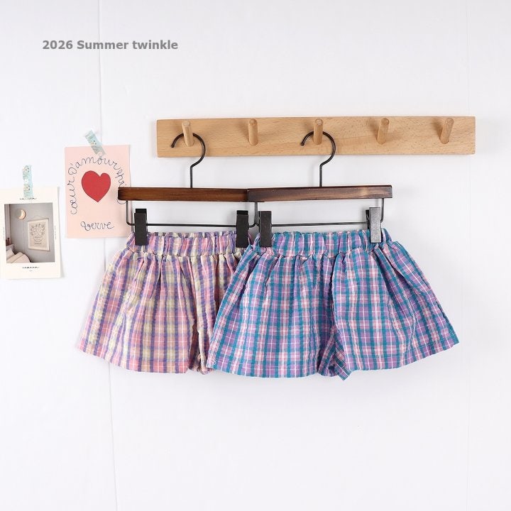 Twinkle - Korean Children Fashion - #kidzfashiontrend - Lovely Check Skort - 10
