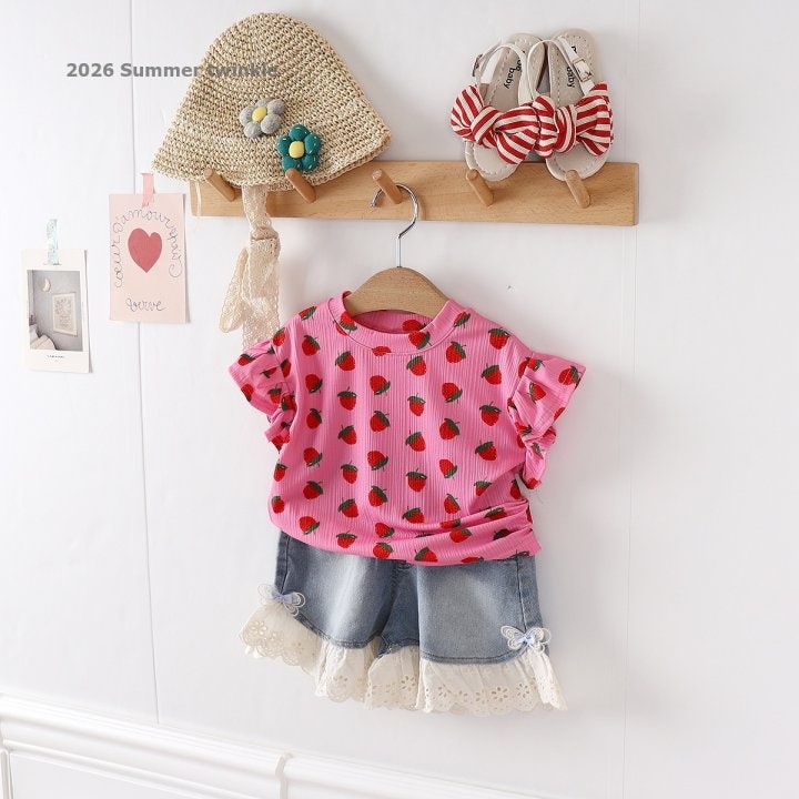 Twinkle - Korean Children Fashion - #kidsstore - Denim Lace Shorts - 4