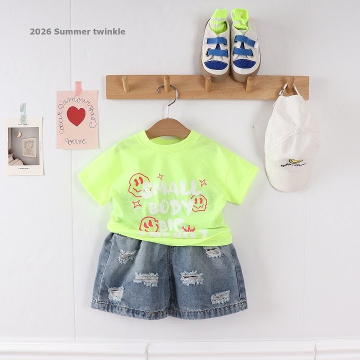 Twinkle - Korean Children Fashion - #kidzfashiontrend - Neon Smile Tee - 3