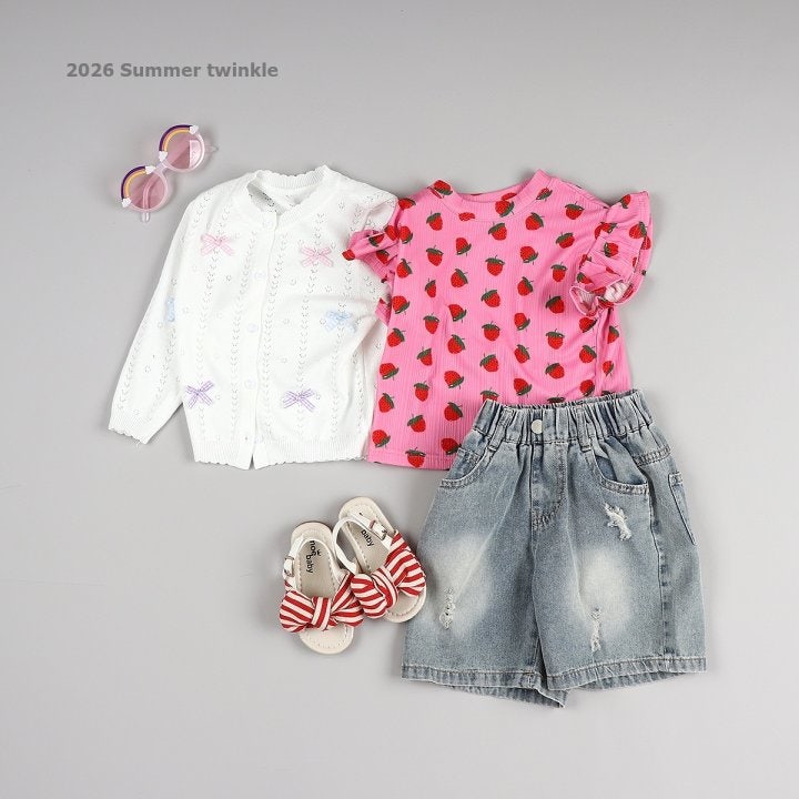 Twinkle - Korean Children Fashion - #kidzfashiontrend - Ribbon Knit Cardigan