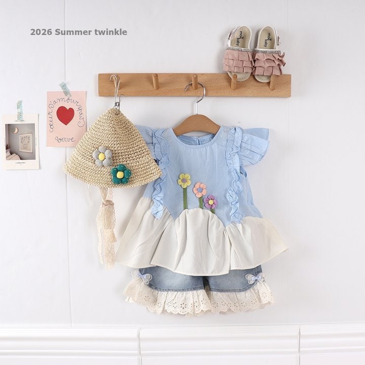 Twinkle - Korean Children Fashion - #littlefashionista - Denim Lace Shorts - 6