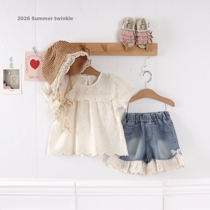 Twinkle - Korean Children Fashion - #magicofchildhood - Denim Lace Shorts - 7