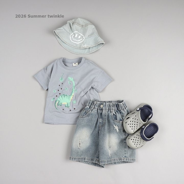 Twinkle - Korean Children Fashion - #magicofchildhood - 5-Length Vintage Denim Shorts - 10