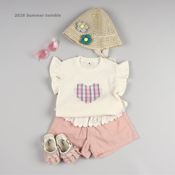 Twinkle - Korean Children Fashion - #stylishchildhood - Berry Frill Heart Tee - 8