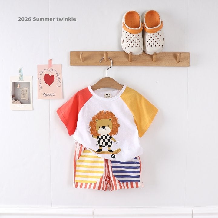 Twinkle - Korean Children Fashion - #toddlerclothing - Striped Rainbow Pocket Shorts - 4