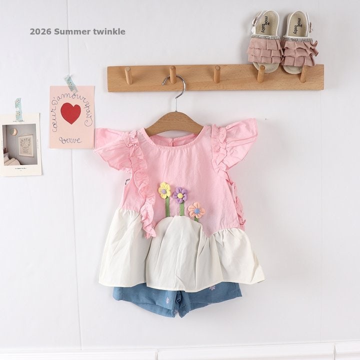 Twinkle - Korean Children Fashion - #stylishchildhood - Flower Embroidered Denim Pants - 3