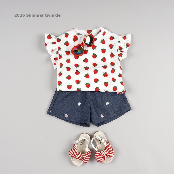 Twinkle - Korean Children Fashion - #stylishchildhood - Strawberry Frill Tee - 10
